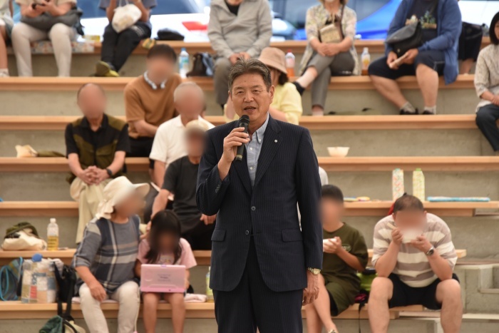 主催者である原木曽町長のあいさつ